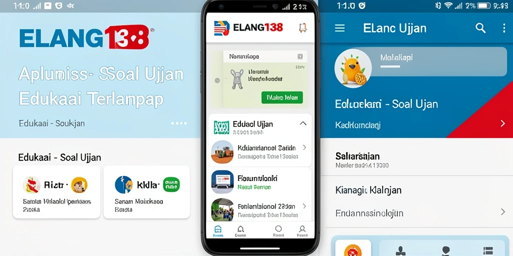 Tampilan antarmuka pengguna ELANG138 untuk Soal Ujian yang interaktif.
