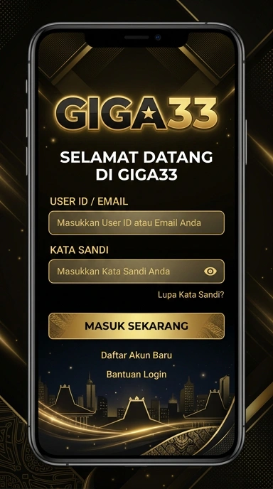 Tampilan halaman login giga33